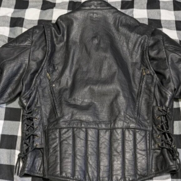 Vintage Black Leather Riding Jacket - Picture 4 of 10
